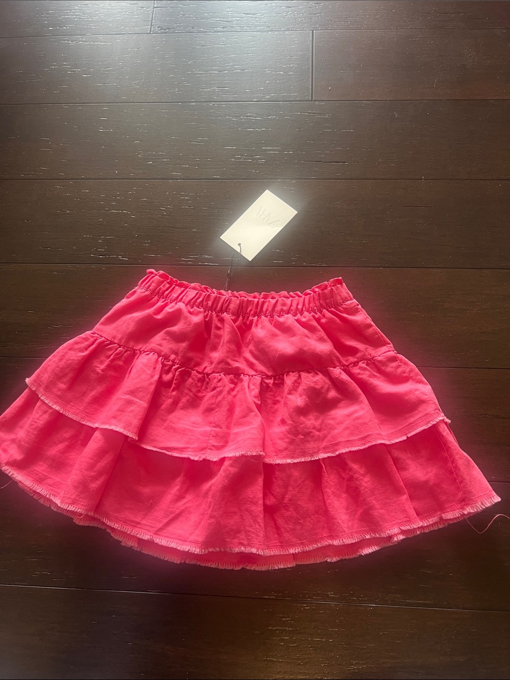 Zara Pink Tiered Ruffle Skirt